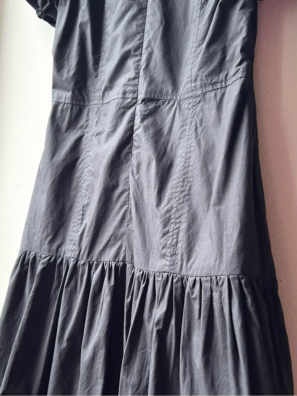 Hunter Bell Cassidy Puff Sleeve Midi Cocktail Dress in Black Sz 6 - Picture 11 of 15